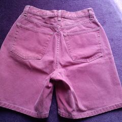 90s GAP オールドギャップ レディース デニムハーフパンツ ライトピンクの画像