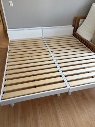 美品 シングルベッド ホワイト 2台セット 1台だけでも可