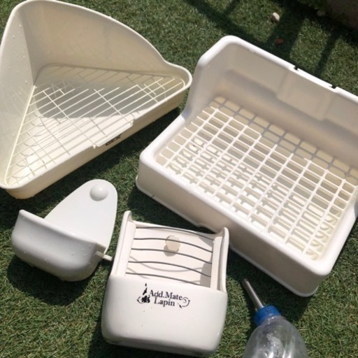 うさぎ ラビット 飼育用品 トイレ フード入れ チモシー入れ