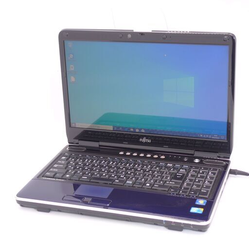中古良品 15インチ 青色 ノートパソコン 富士通 AH700/5A 新品SSD搭載 Wi-Fi有 Core i5 4GB Blu-ray 無線 カメラ Windows10 Office済
