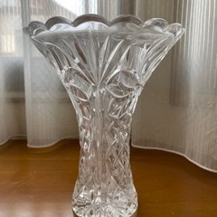 チェコ産ボヘミア ガラス花瓶　骨董品