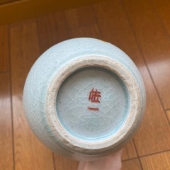 松本佐一　花瓶　花柄　骨董品の画像