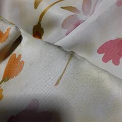花柄カーテン①　訳ありの画像