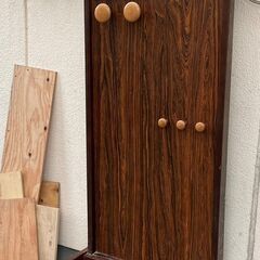 オールドカリモク　傘立て（鏡付き）
