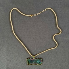 スラッシャー　THASHER ネックレス　チタン色　スケボー　スケートボードの画像