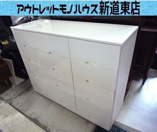 4段チェスト ホワイト 横幅 120cm 高さ 93ｃｍ 中古 白 札幌市東区 新道東店