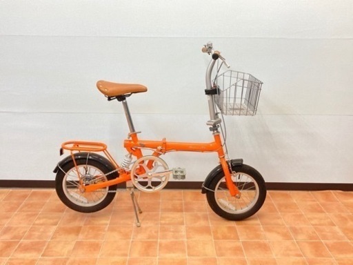 C02 【美品】ブラックサンダー 折り畳み自転車 オレンジ