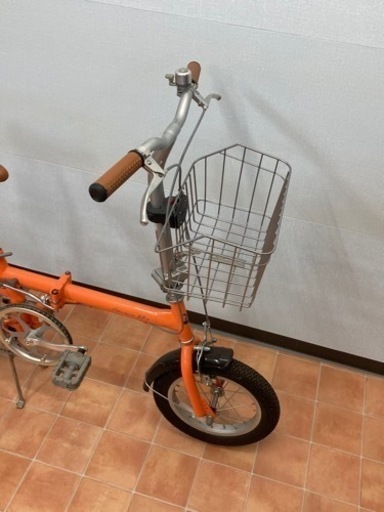 C02 【美品】ブラックサンダー 折り畳み自転車 オレンジ