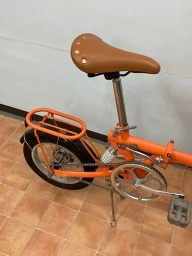 C02 【美品】ブラックサンダー 折り畳み自転車 オレンジ