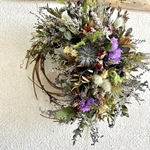 たくさんの植物たちのリース