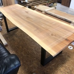 値下げ 大特価 W218サイズ 天然 無垢 一枚板ダイニングテーブル 近場配送サービスの画像