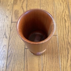 阿寒湖 お土産 槐の木 花器 花瓶 花生け 置物 木製品の画像
