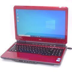 中古良品 15インチ 赤色 ノートパソコン NEC PC-LL750CS3ER 新品SSD Wi-Fi有 Core i5 4GB Blu-ray 無線 Windows10 Office済 即使用可