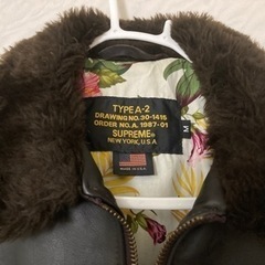 supreme × schott 12ss A2 レザージャケット 革ジャンの画像