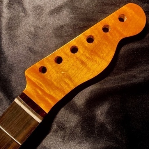 カナダ産フレイムメイプル　エレキギター ネック　テレキャスター ローズウッド