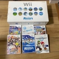 Wii 本体　＋リモコン２つ　人気カセット6つ