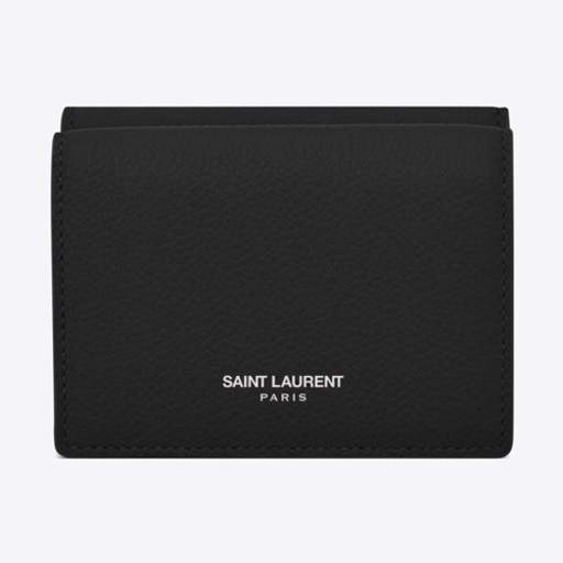 完売品 SAINT LAURENT サンローラン タイニーウォレット グレインレザー 財布 牛革 本革 黒 希少 正規品 ハイブランド バレンシアガ グッチ
