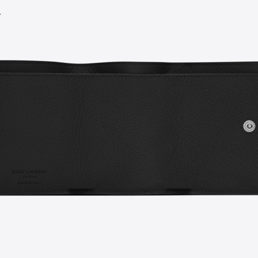完売品 SAINT LAURENT サンローラン タイニーウォレット グレインレザー 財布 牛革 本革 黒 希少 正規品 ハイブランド