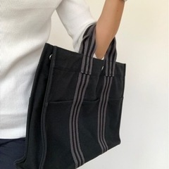 ★HERMES エルメス フールトゥ MM トートバッグ 黒 ブラック