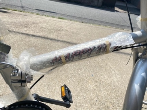 ★未使用品 折りたたみ 自転車 Happy Town シルバー