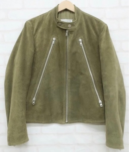 美品19SS メゾンマルジェラ  ハの字 5zip ライダース スエードレザー ジャケット 牛革 Maison Martin Margiela マルタンマルジェラ 正規品