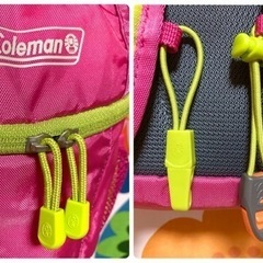 【値下】Coleman コールマン KIDS PETIT キッズ プチ 5L ベビーリュック ファーストバッグ ミニリュック リュック 中古品 美品 出産祝い 保育園 就学前 ピンク 1歳 2歳 3歳の画像