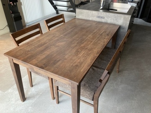 【値下げ】天然無垢　ダイニングテーブルセット
