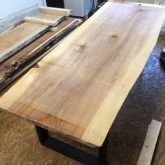 値下げ 大特価 W218サイズ 天然 無垢 一枚板ダイニングテーブル 近場配送サービスの画像