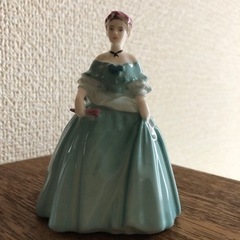 コールポート 高さ9cm 2個セット ミニチュア レディ フィギュリン 陶器人形の画像