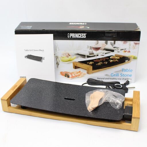 443)【美品】Princess ホットプレート テーブルグリルストーン Table Grill Stone ブラック 103031