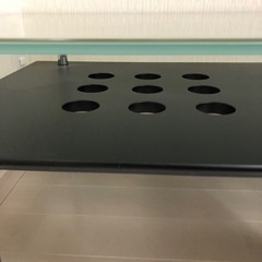 ガラス天板　リビングテーブル　ガラスの上のクリアシート付き！の画像