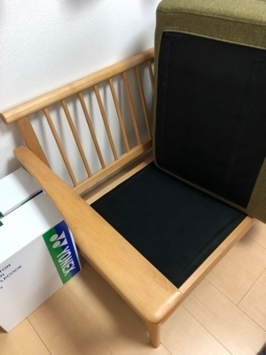 ソファ　木製　2.5人掛け