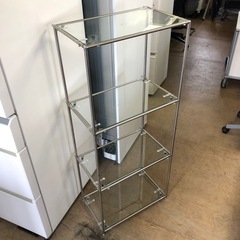 〇【引き取り限定】ディスプレイ用 3段ガラス棚 使用感あり ガラス外し可能の画像