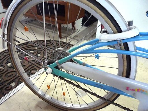 子供用 自転車 24インチ カゴ 鍵 ライト付き 水色 ブリヂストン Laveena 中古 札幌市東区 新道東店