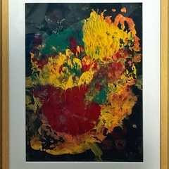 完売御礼‼️幸福を呼ぶペンキアート『沖縄のピカソ』小波津有希さん　絵画　アート 抽象画　KYB2-003