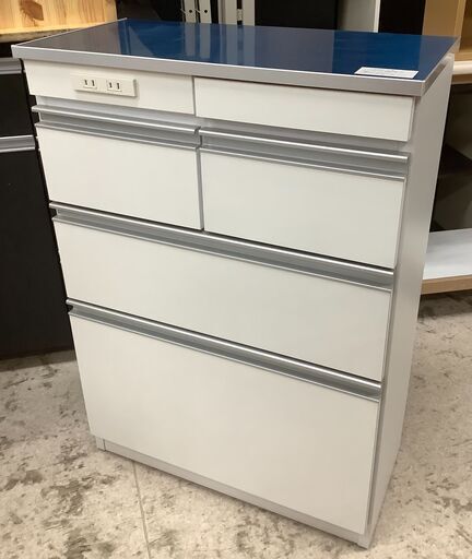 家具の大丸 キッチンカウンター ロータイプ スリムサイズ クラーク60(WH)ステンカウンター331 【ユーズドユーズ名古屋天白店】 J1690