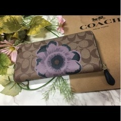 初回お値下げ♪正規品フローラルシグネチャーカフェファセット風？プリントラウンドファスナーの画像