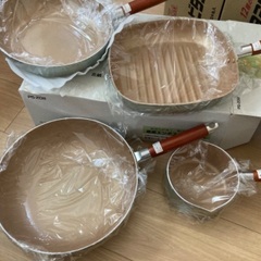 （未使用品）フライパン・鍋4点セット
