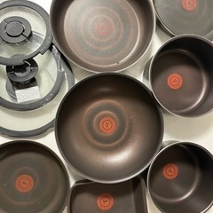 【中古】ティファールガス火用フライパンセット