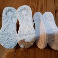 新品未使用、バネのちから通学靴、上靴セット、18センチの画像