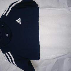 アディダスTシャツ 150サイズ 紺色の画像