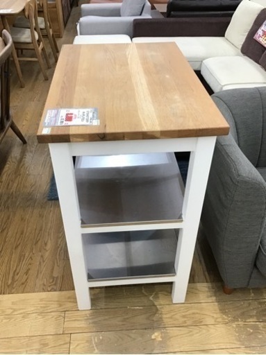 KP-59【ご来店頂ける方限定】IKEA  キッチンワゴン　ナチュラル×白