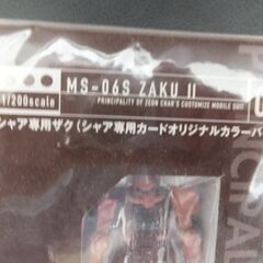 バンダイ HCM-Pro 1/200 07-LV シャア専用ザク クレジットカード入会特典　限定品 シャア専用カードオリジナルカラーバージョン 非売品の画像