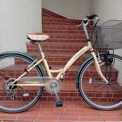 【折りたたみ自転車】26インチ6段変速　二つ折り　状態良好❗️若...