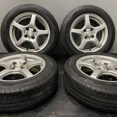 【DUNLOP ENASAVE EC204 175/65R14】夏タイヤ【SIBILLA GG 14インチ 5.5J4HPCD100+38】バリ溝 デミオ ヴィッツ等　(VTN579) クレジットカード QRコード決済可能