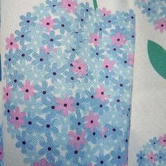 【半額】美品カーテン　綺麗あじさいデザイン　100×175cm　2枚セットの画像