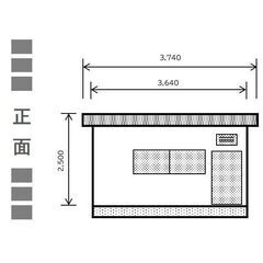 4帖★物置より安い新品プレハブDIY組立キットDVD図面無料送付★住宅.物置.ログハウス.倉庫.事務所.塾教室.運送はチャーター便ですの画像