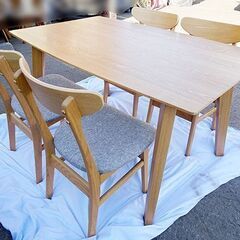 ☆4人掛☆ダイニングテーブルセット イス4脚 メーカー不明 家具 食卓
