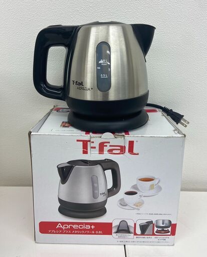 【レガストック川崎本店】ティファール 電気ケトル アプレシア プラス メタリックノワール 0.8L BI805DJP