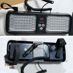 値下げしました　～　サンバイザー装着　LEDフラットフラッシュライト　赤色（ほぼ未使用）の画像